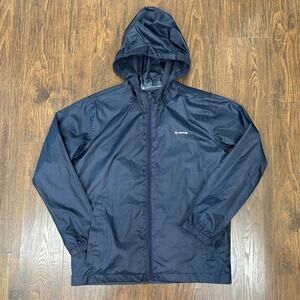 Mountain Pro Jacket Navy Hooded Zip Front Youth 12 Montana Rain Shell Gorpcore